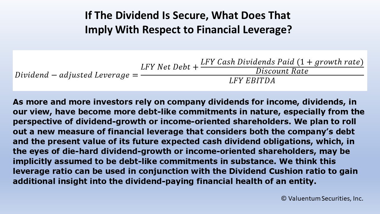An Important Measure of Leverage for Dividend-Growth and Income-Oriented  Shareholders, One That Is Dividend-Adjusted – Valuentum